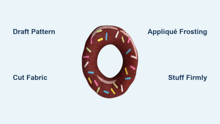 How to Make a Donut Shaped Pillow