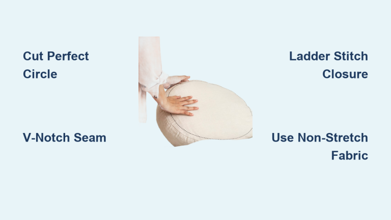 How to Cover a Round Pillow